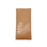 Nude Faux Croco Soft Pouch from TopFoxx