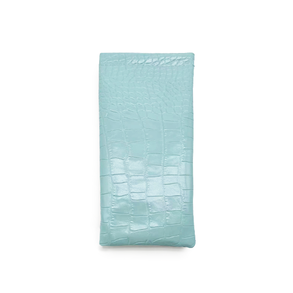 Faux Croco - Turquoise Soft Pouch from TopFoxx