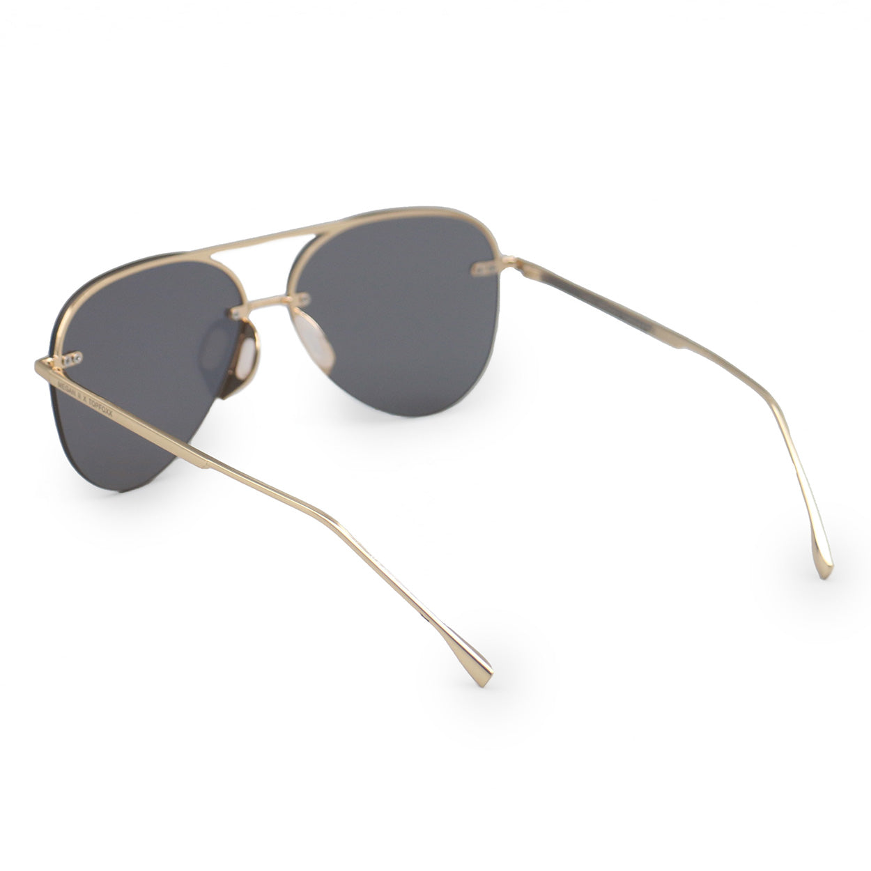 Smaller Megan 2 Mirrored Bronze - Tangle Free Aviator Sunglasses from TopFoxx