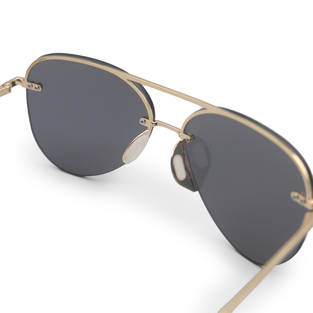 Smaller Megan 2 Mirrored Bronze - Tangle Free Aviator Sunglasses from TopFoxx