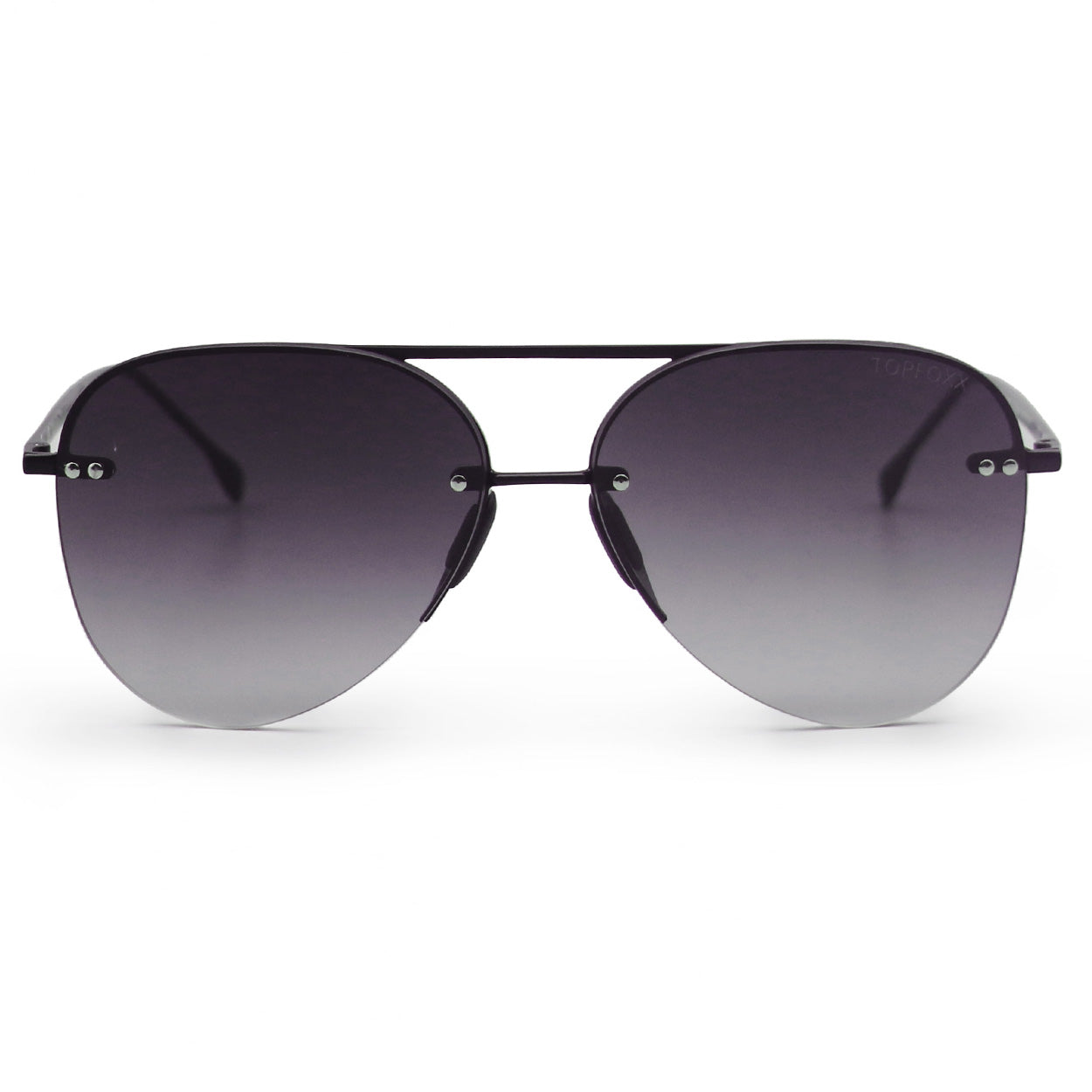 Smaller Megan 2 Faded Black - Tangle Free Aviator Sunglasses from TopFoxx
