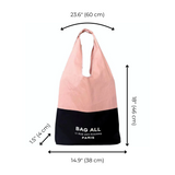 Bag-all Two Tone Tote Bag Paris, Pink/Black From Bag-all