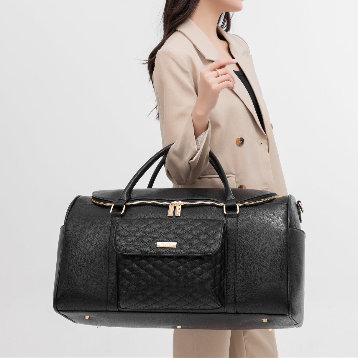 Monaco Travel Bag | Ebony Black From Luli Bebé