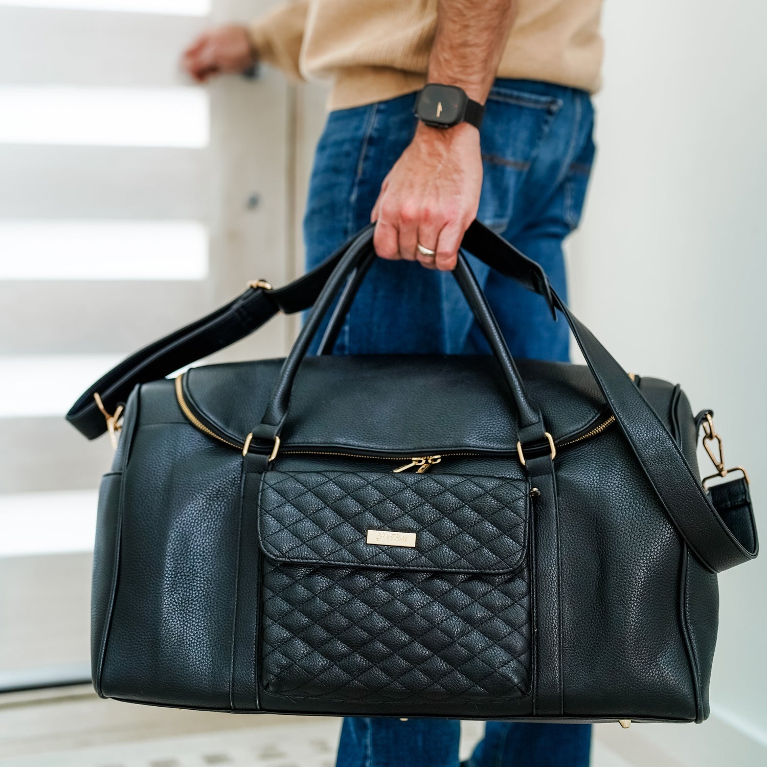 Monaco Travel Bag | Ebony Black From Luli Bebé
