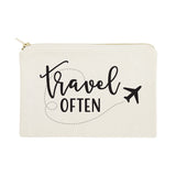 Travel Often Cotton Canvas Cosmetic Bag from The Cotton & Canvas Co.