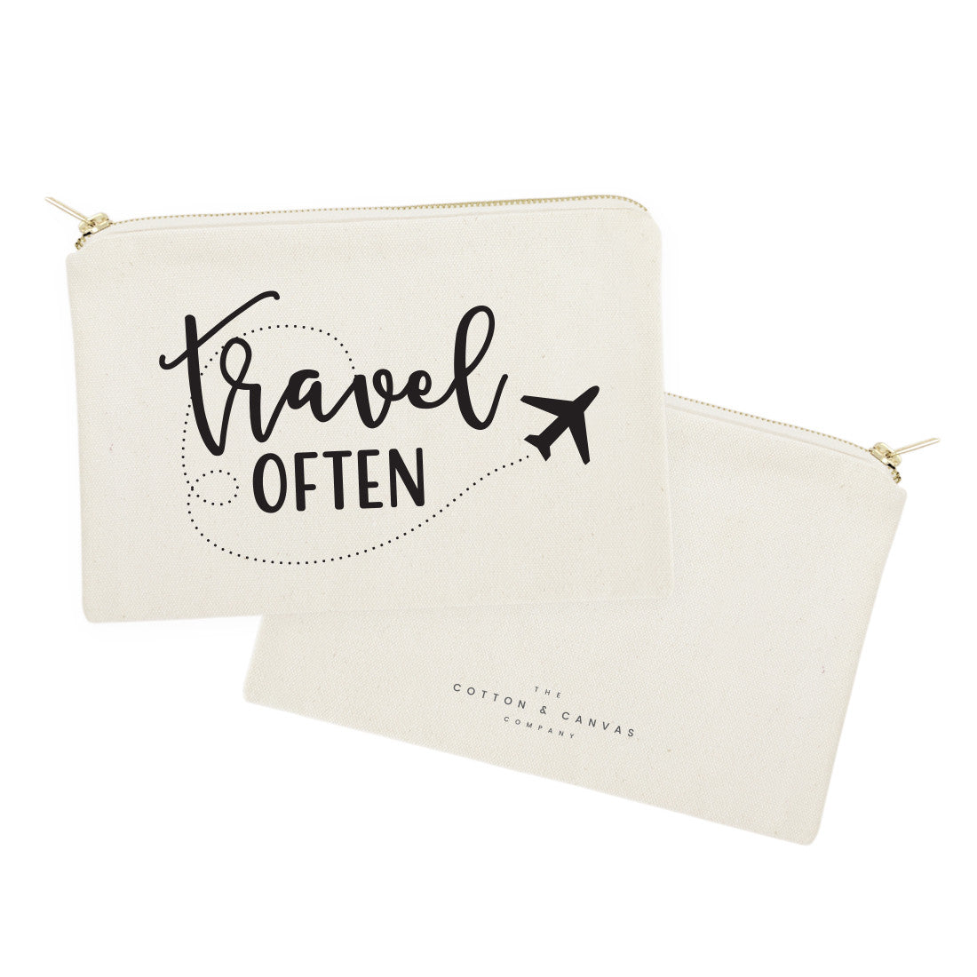 Travel Often Cotton Canvas Cosmetic Bag from The Cotton & Canvas Co.
