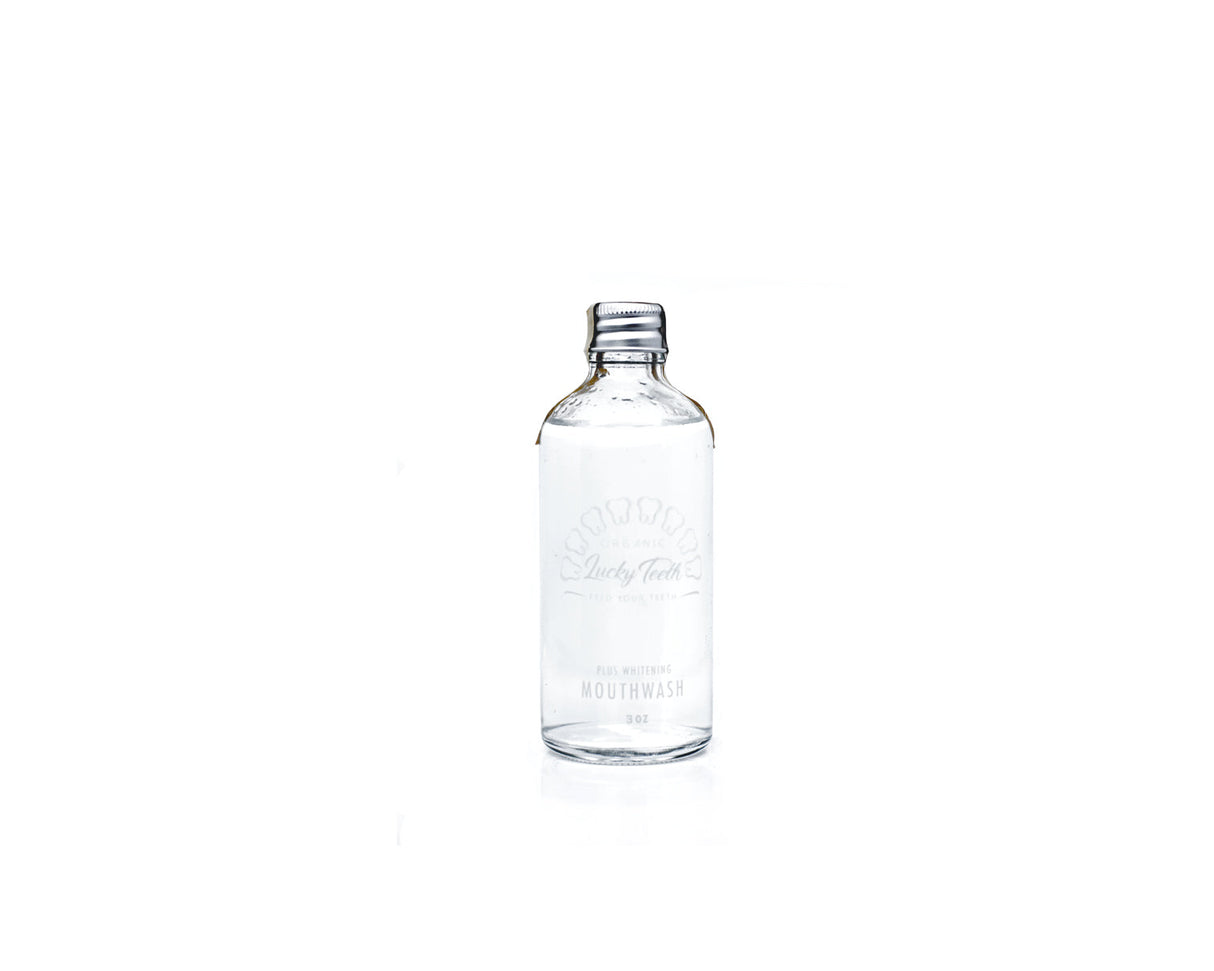 Organic Whitening Mouthwash in Glass Bottle - Natural Mouthwash from Lucky Teeth
