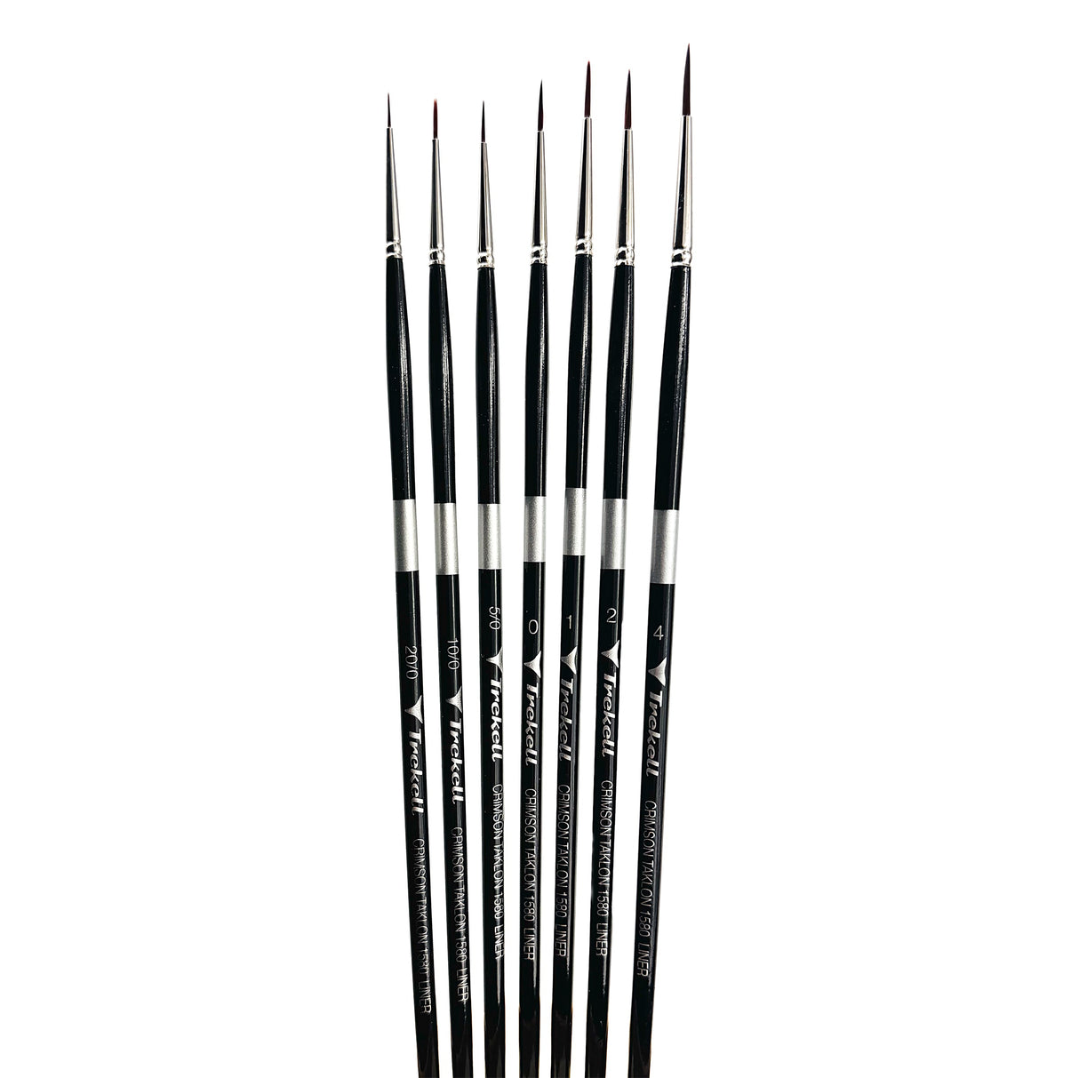 Trekell Crimson Taklon Long Handle Artist Brush - Complete Set - Liner from Trekell Art Supplies