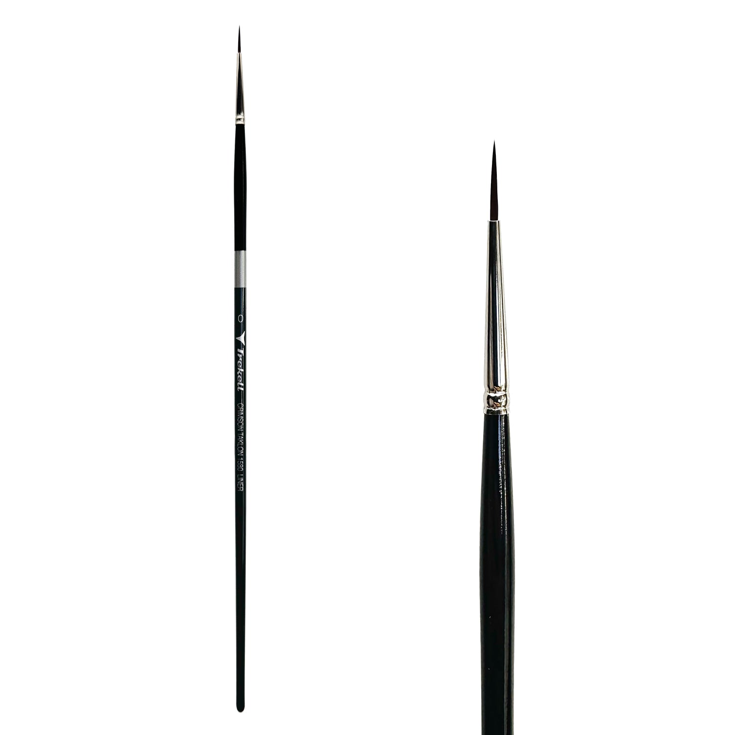 Trekell Crimson Taklon Long Handle Artist Brush  - Size #0 Liner from Trekell Art Supplies