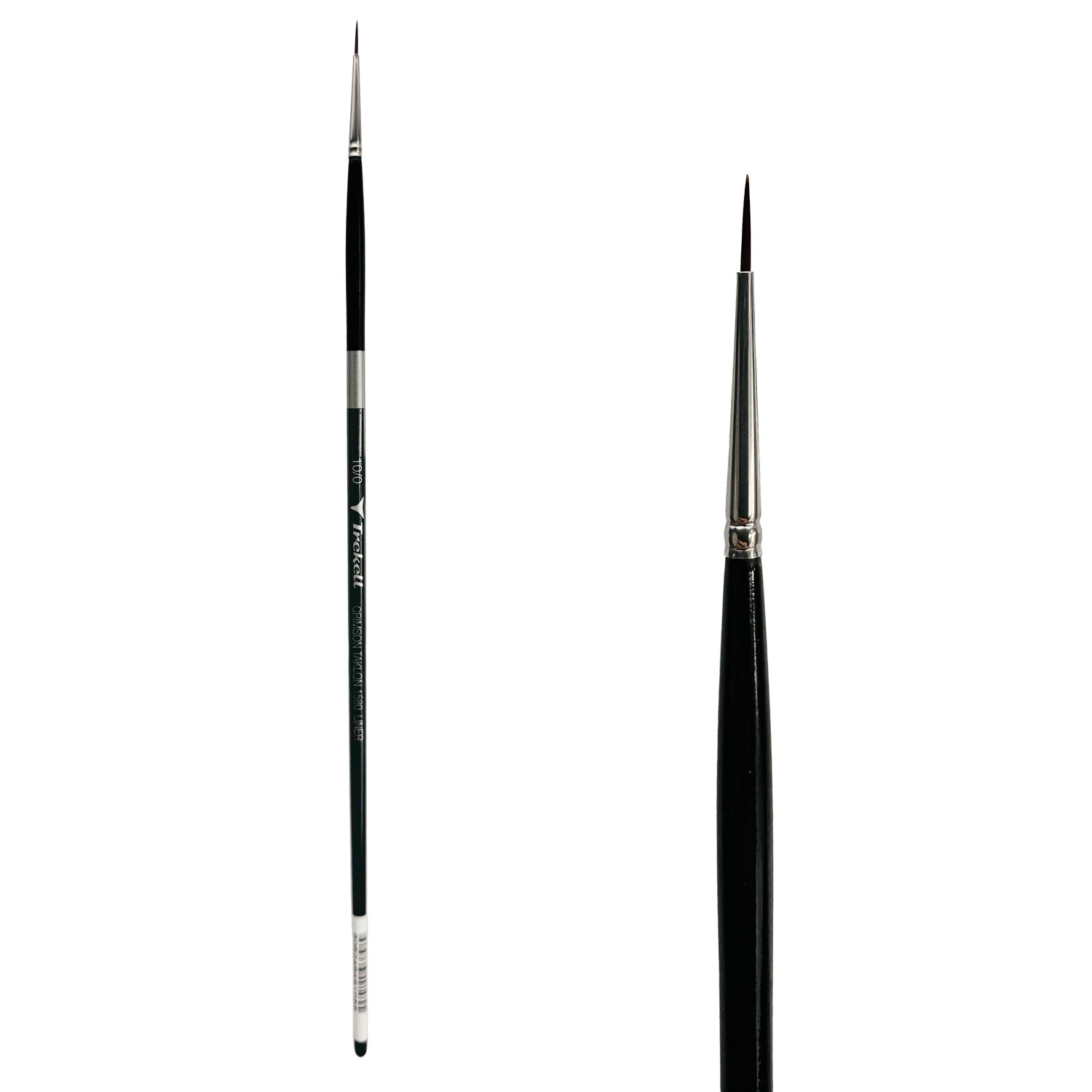 Trekell Crimson Taklon Long Handle Artist Brush - Size #10/0 Liner from Trekell Art Supplies