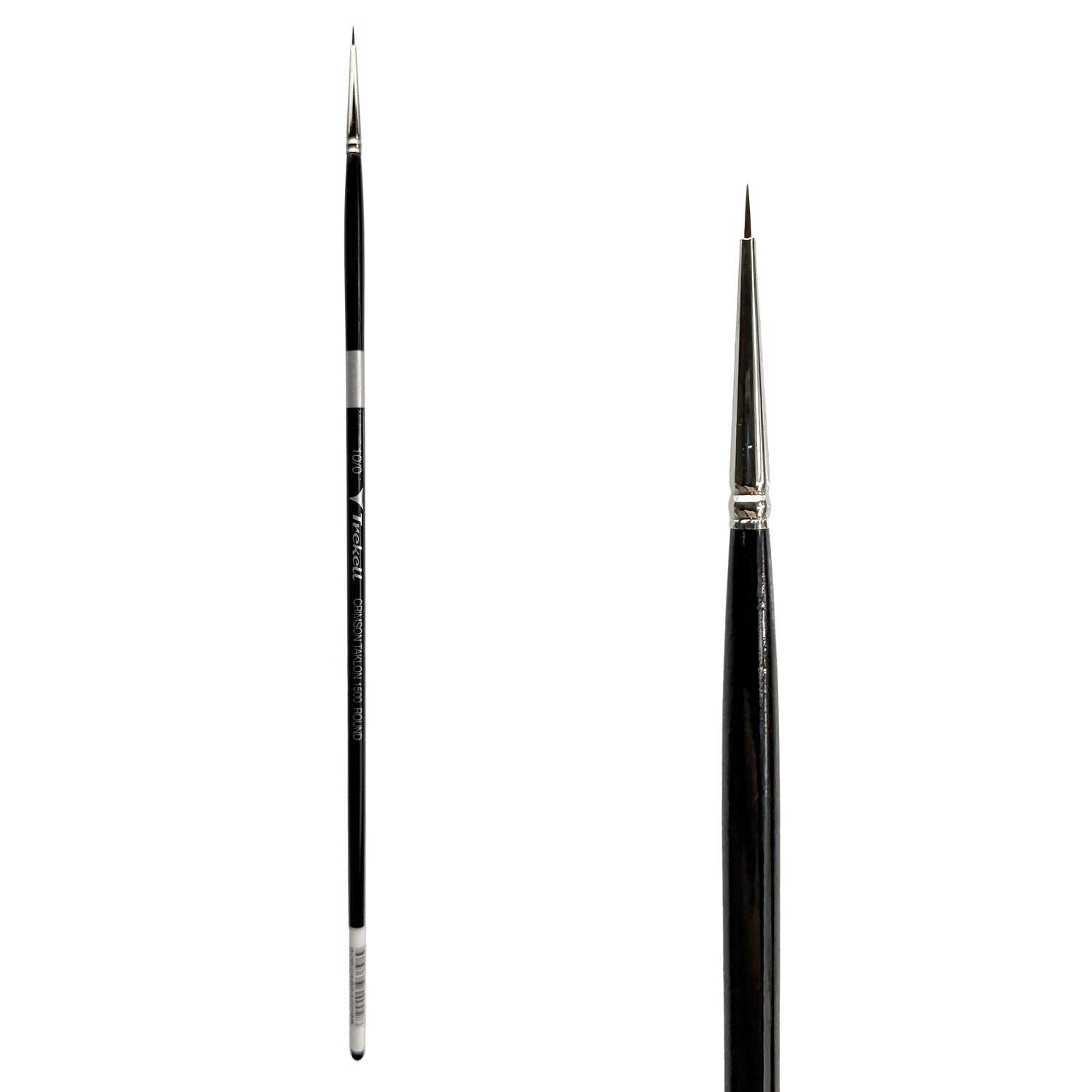 Trekell Crimson Taklon Long Handle Artist Brush - Size #10/0 Round from Trekell Art Supplies