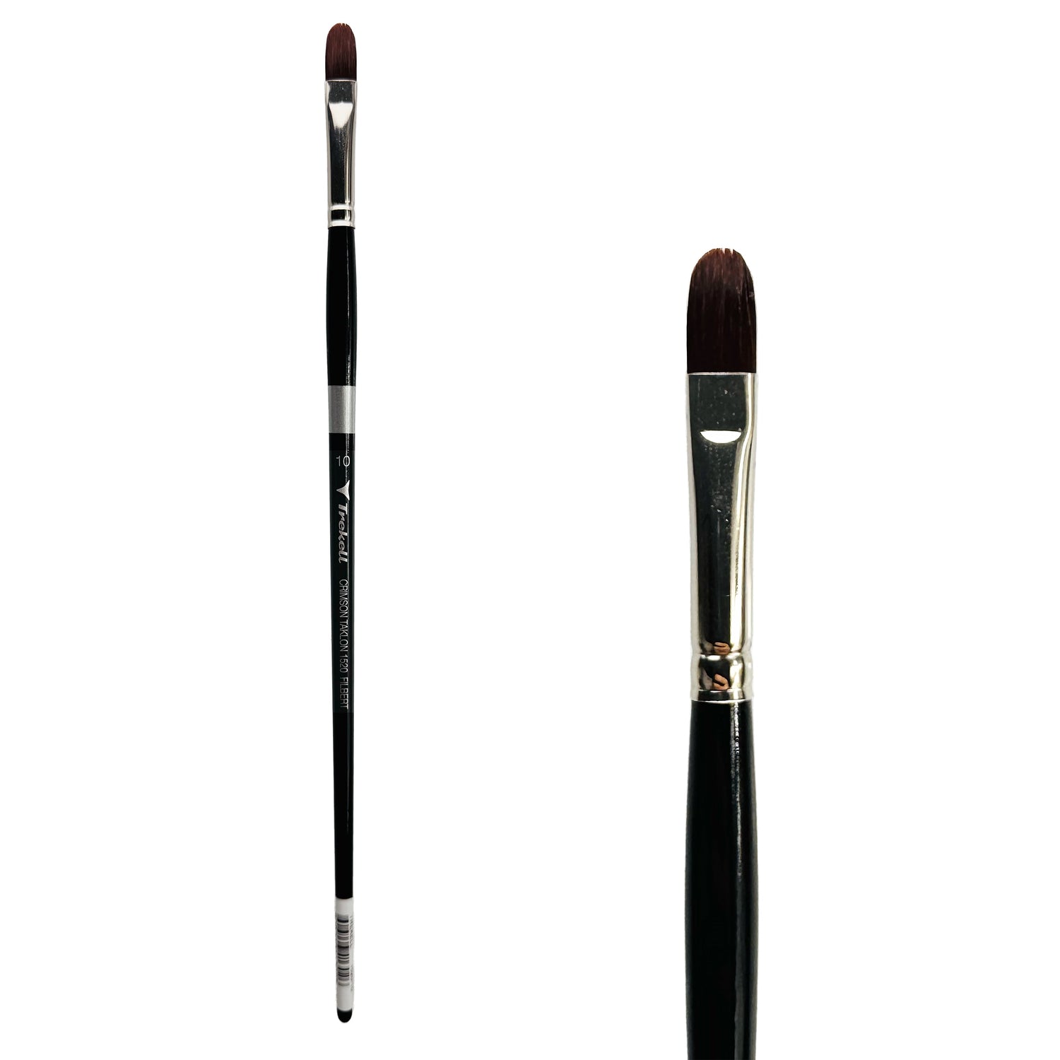 Trekell Crimson Taklon Long Handle Artist Brush - Size #10 Filbert from Trekell Art Supplies