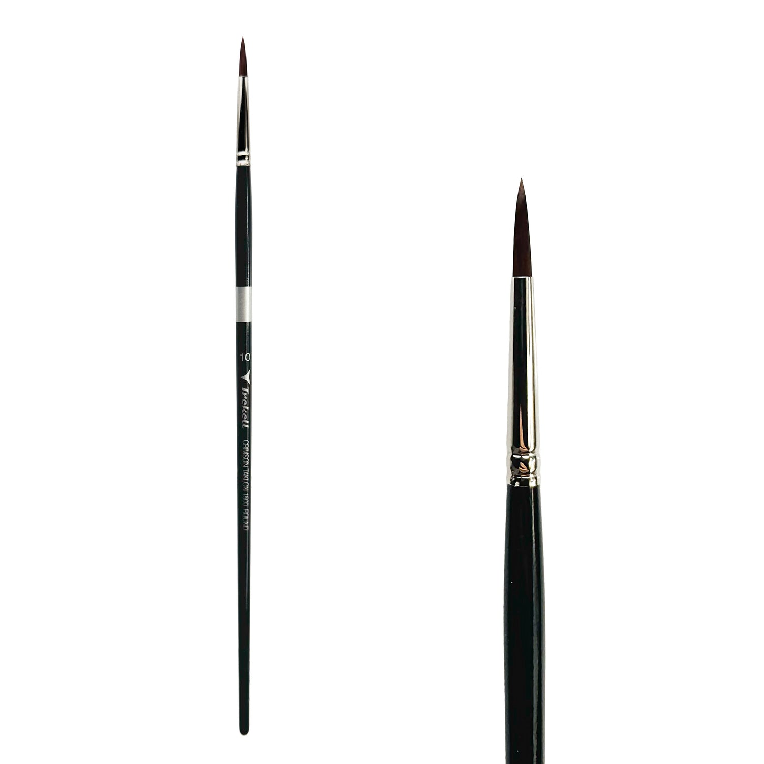 Trekell Crimson Taklon Long Handle Artist Brush - Size #10 Round from Trekell Art Supplies