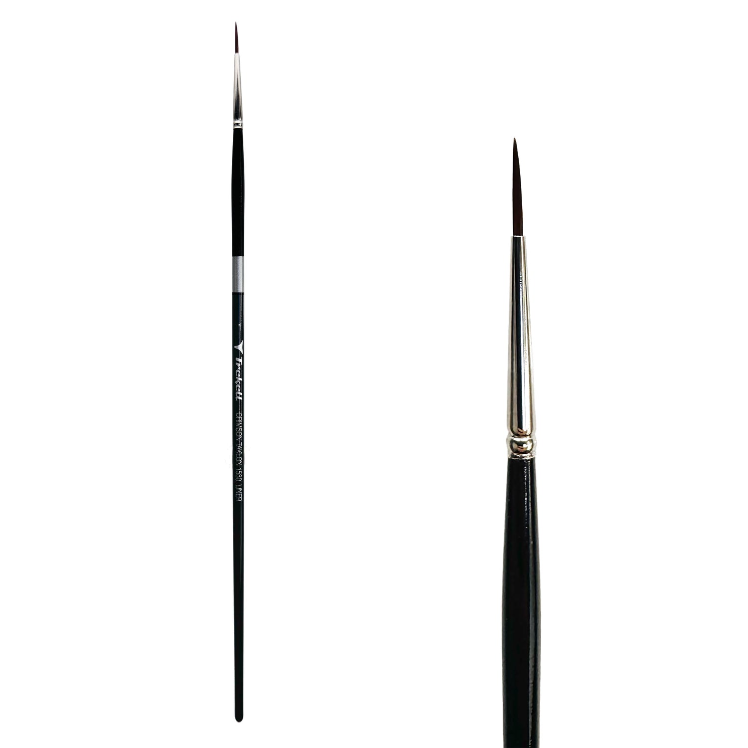 Trekell Crimson Taklon Long Handle Artist Brush - Size #1 Liner from Trekell Art Supplies
