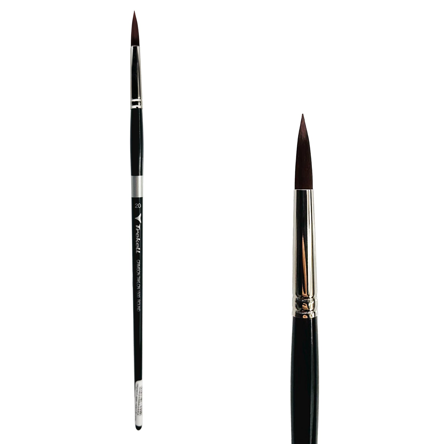 Trekell Crimson Taklon Long Handle Artist Brush- Size #20 Round from Trekell Art Supplies