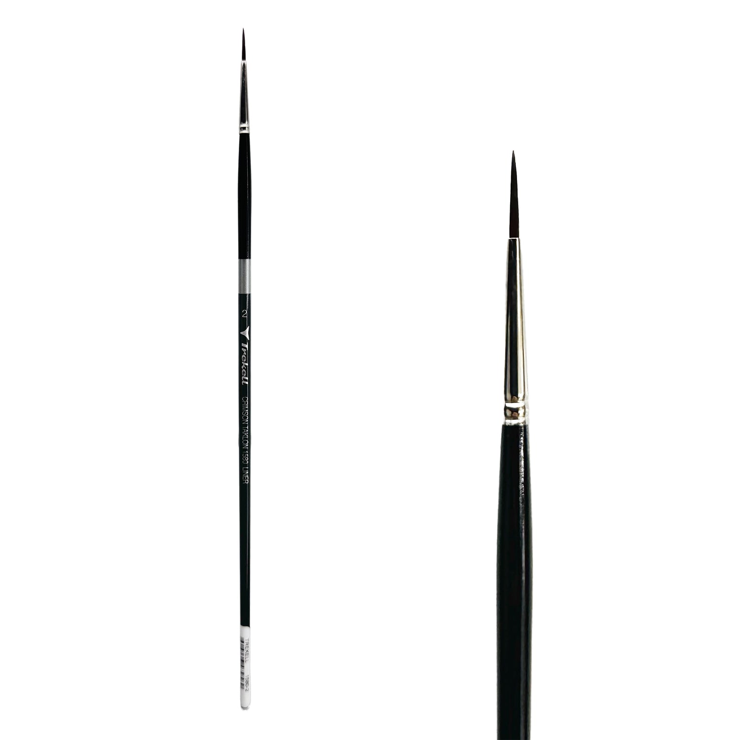 Trekell Crimson Taklon Long Handle Artist Brush - Size #2 Liner from Trekell Art Supplies