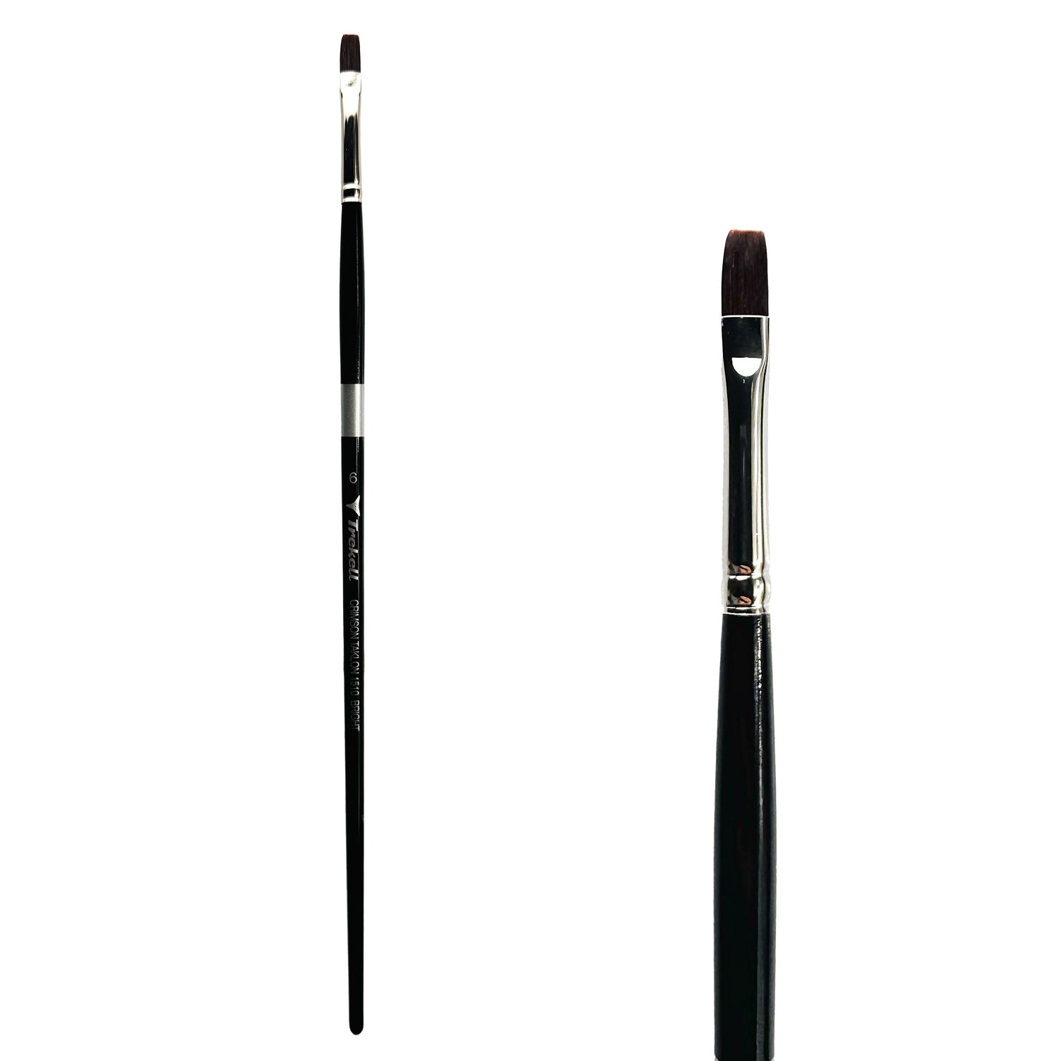 Trekell Crimson Taklon Long Handle Artist Brush - Size #6 Bright from Trekell Art Supplies