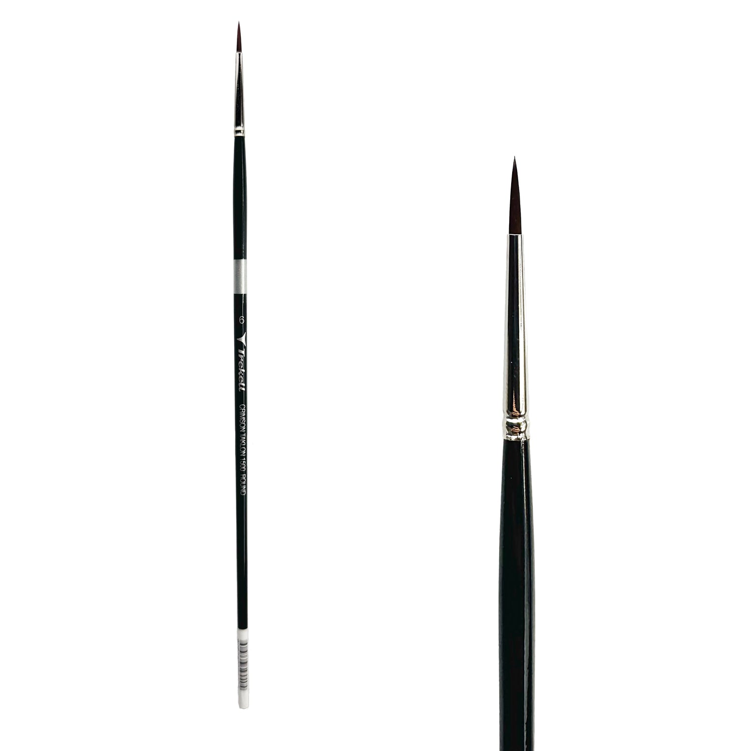 Trekell Crimson Taklon Long Handle Artist Brush - Size #6 Round from Trekell Art Supplies