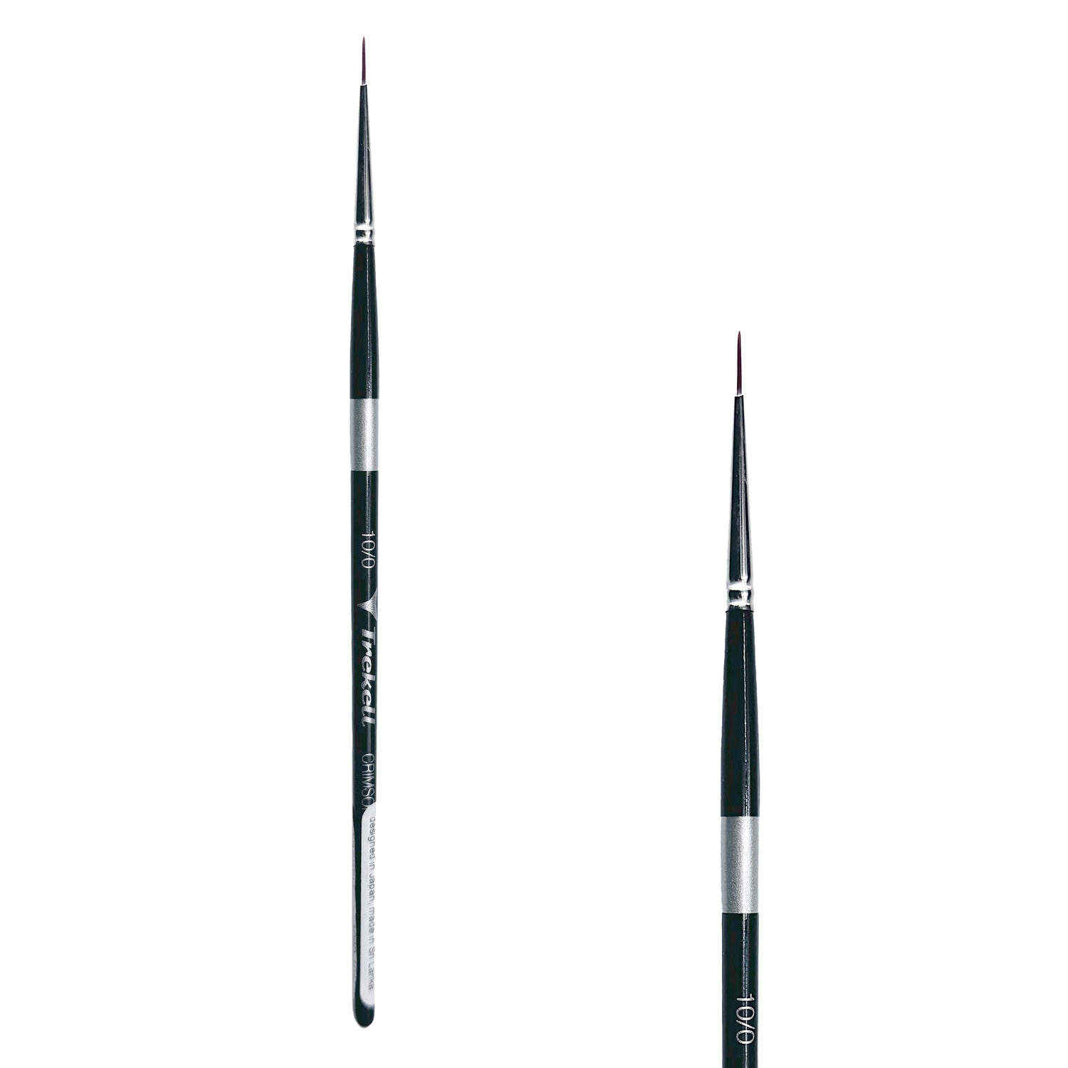 Trekell Crimson Taklon Short Handle Artist Brush - Size #10/0 Liner from Trekell Art Supplies