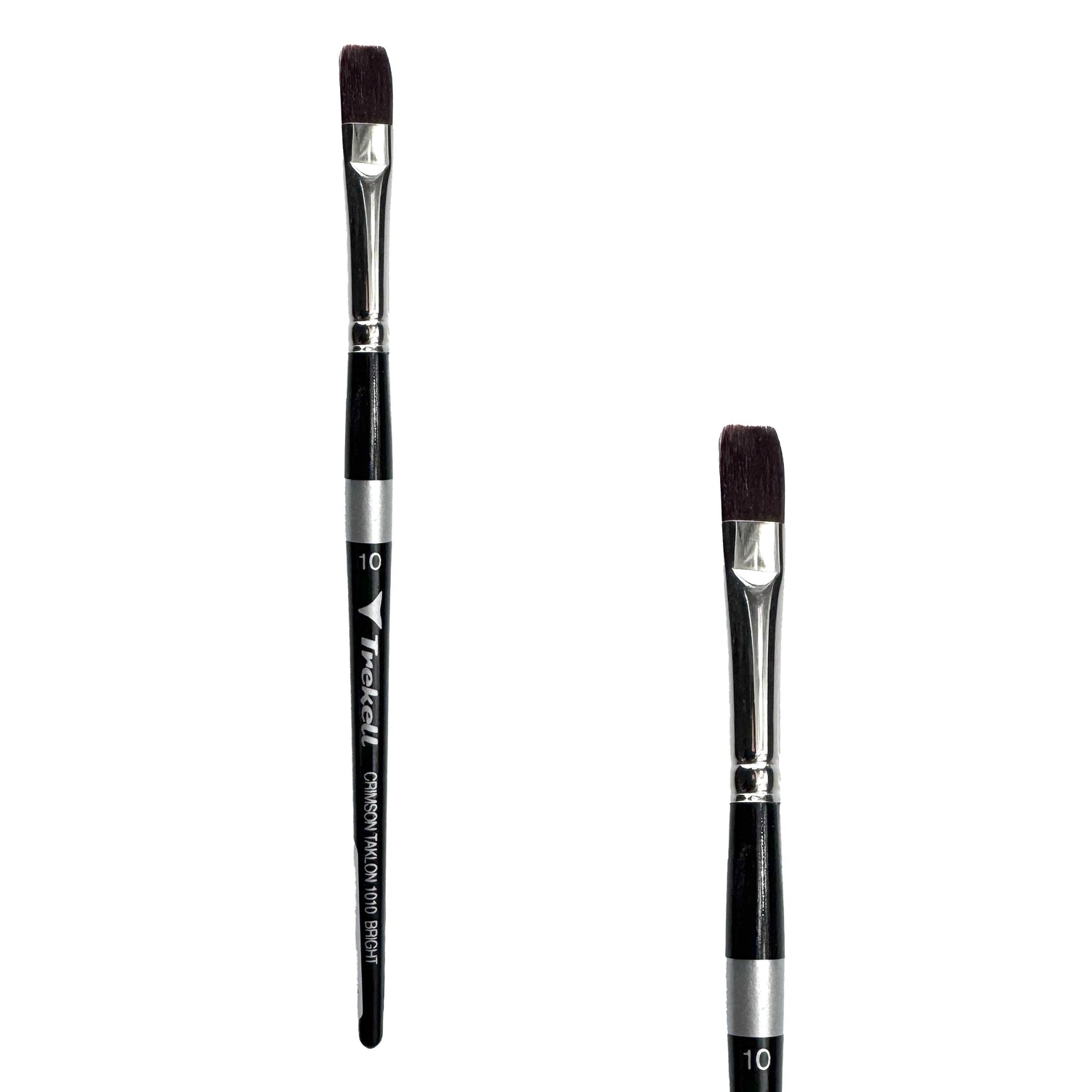 Trekell Crimson Taklon Short Handle Artist Brush - Size #10 Bright from Trekell Art Supplies
