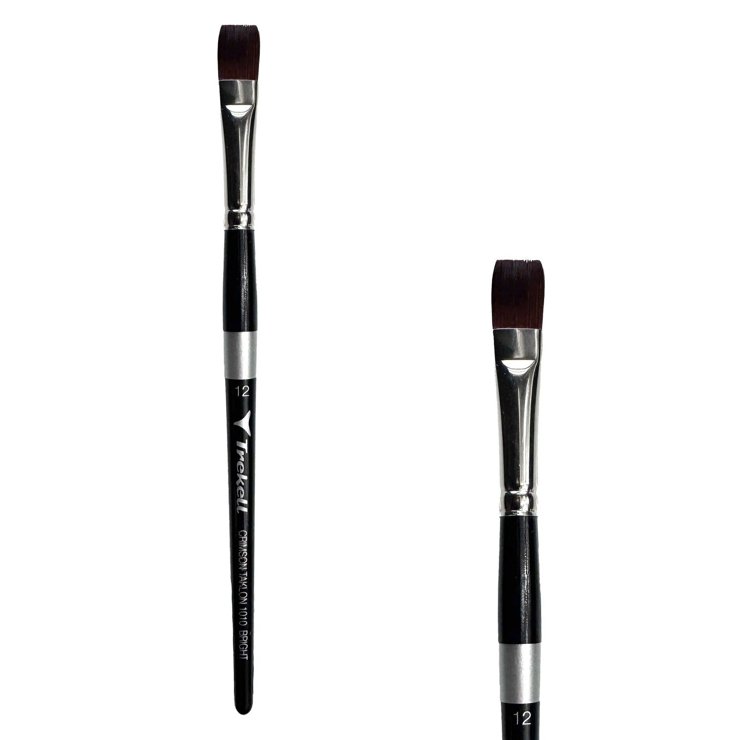 Trekell Crimson Taklon Short Handle Artist Brush - Size #12 Bright from Trekell Art Supplies