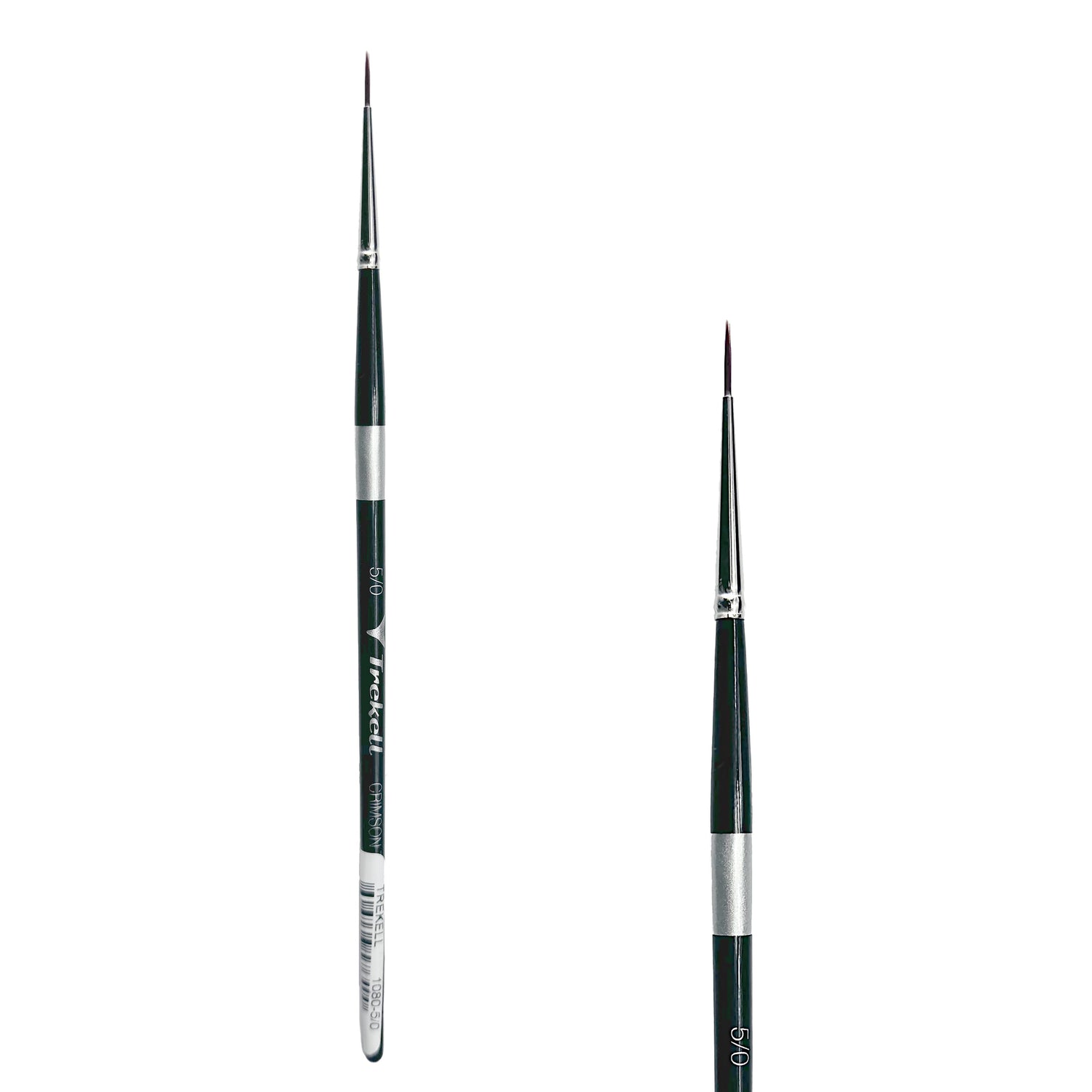 Trekell Crimson Taklon Short Handle Artist Brush - Size #5/0 Liner from Trekell Art Supplies