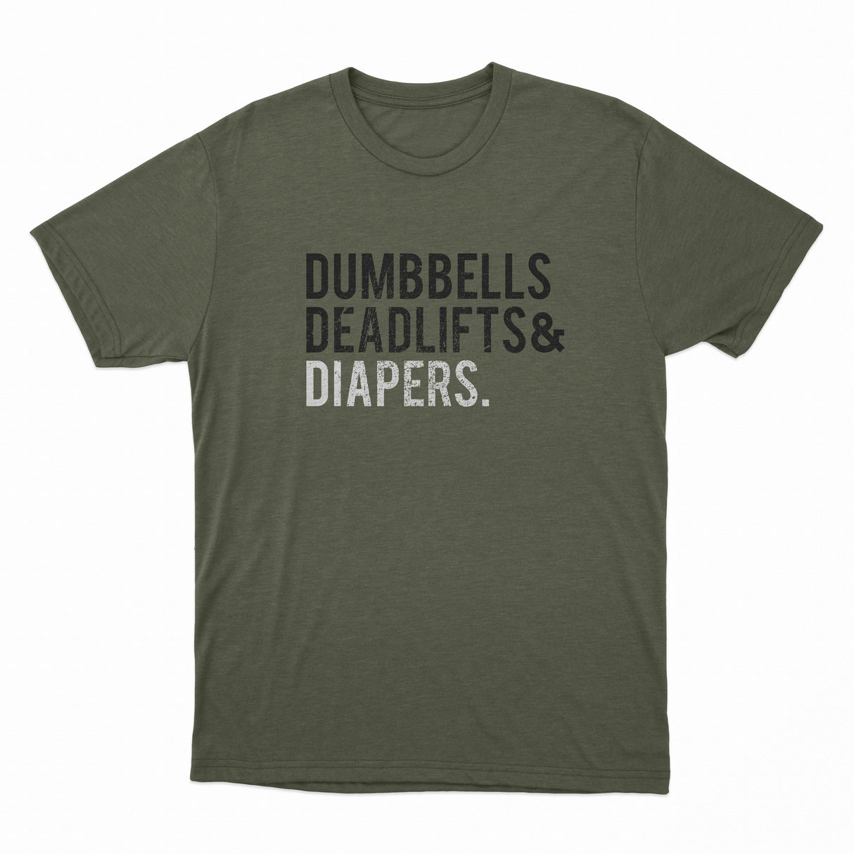 Military Green Triple D T-Shirt from DadBod Apparel