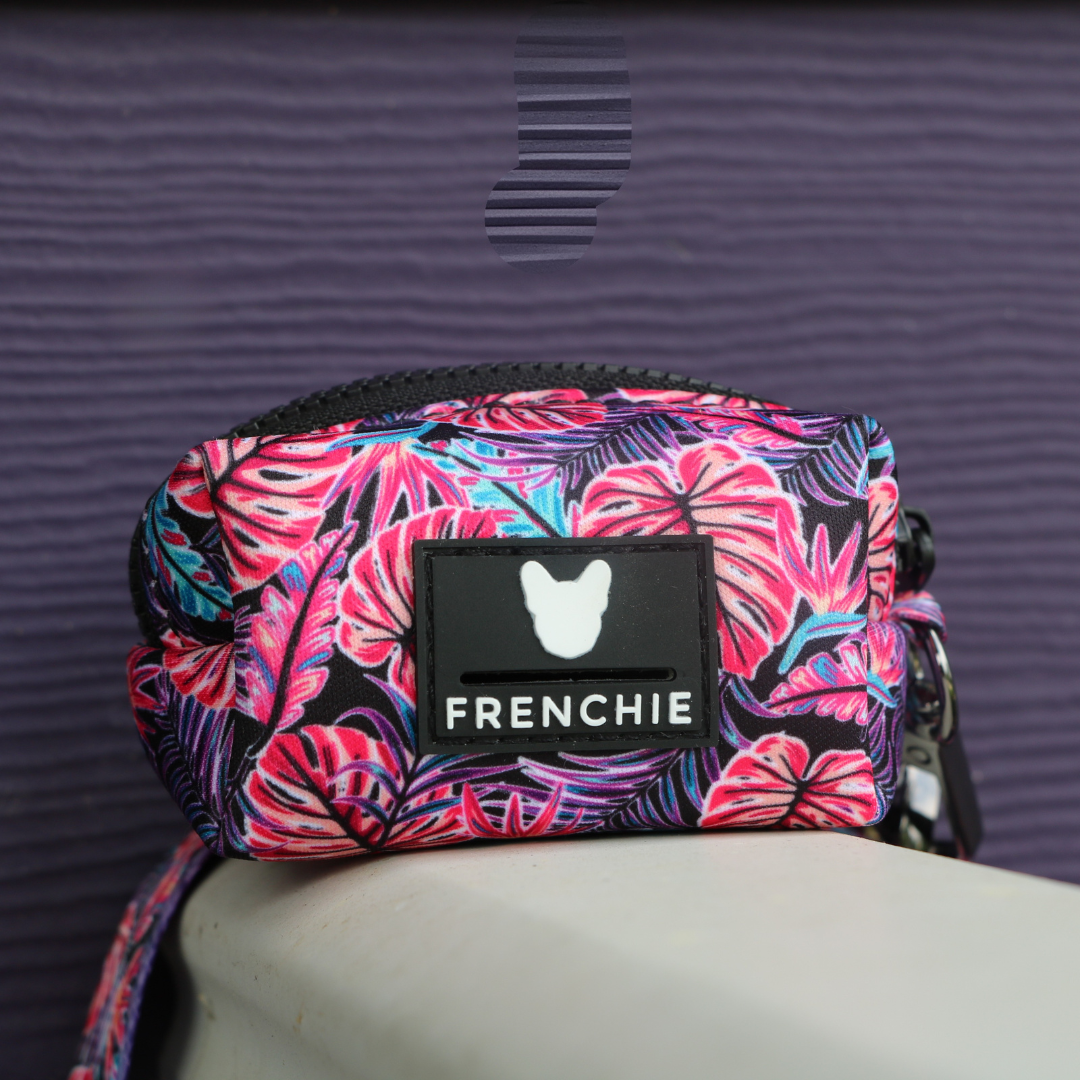 Frenchie Poo Bag Holder - Tropical Palms from Frenchie Bulldog