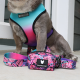 Frenchie Comfort Leash - Tropical Palms from Frenchie Bulldog