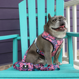 Frenchie Duo Reversible Harness - Tropical Palms from Frenchie Bulldog