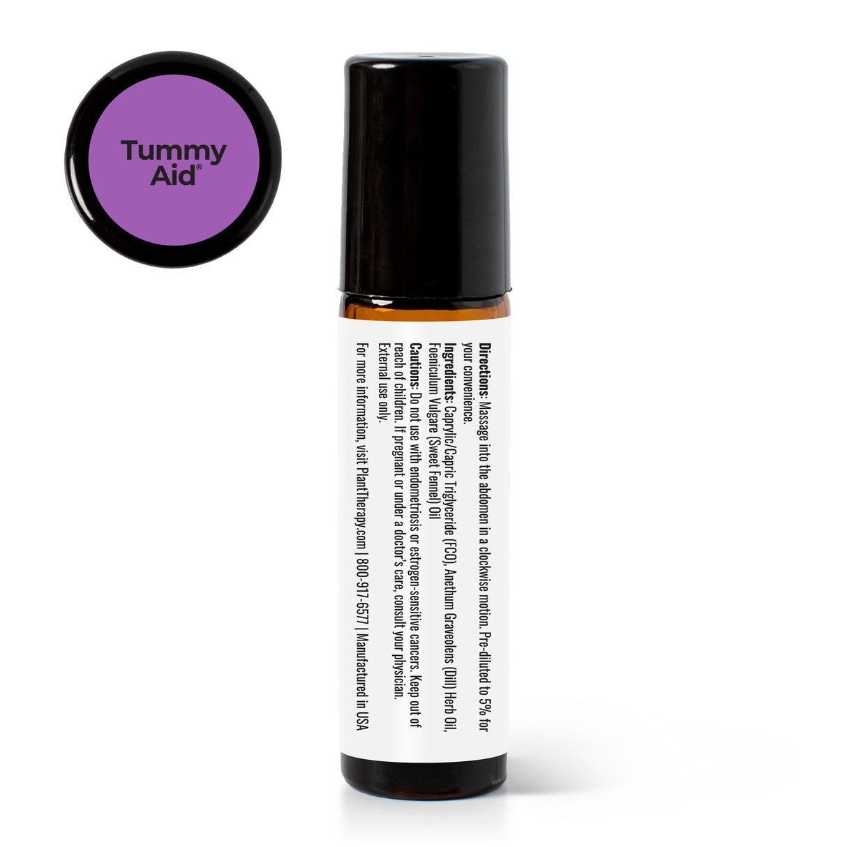 Tummy Aid Essential Oil Pre-Diluted Roll-On Blend from Plant Therapy