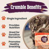 Turkey Crumbles for Cats | 100% Protein Cat Treats