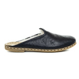 Men's Black Slipper Shearlings from Atlantis Handmade Shoes