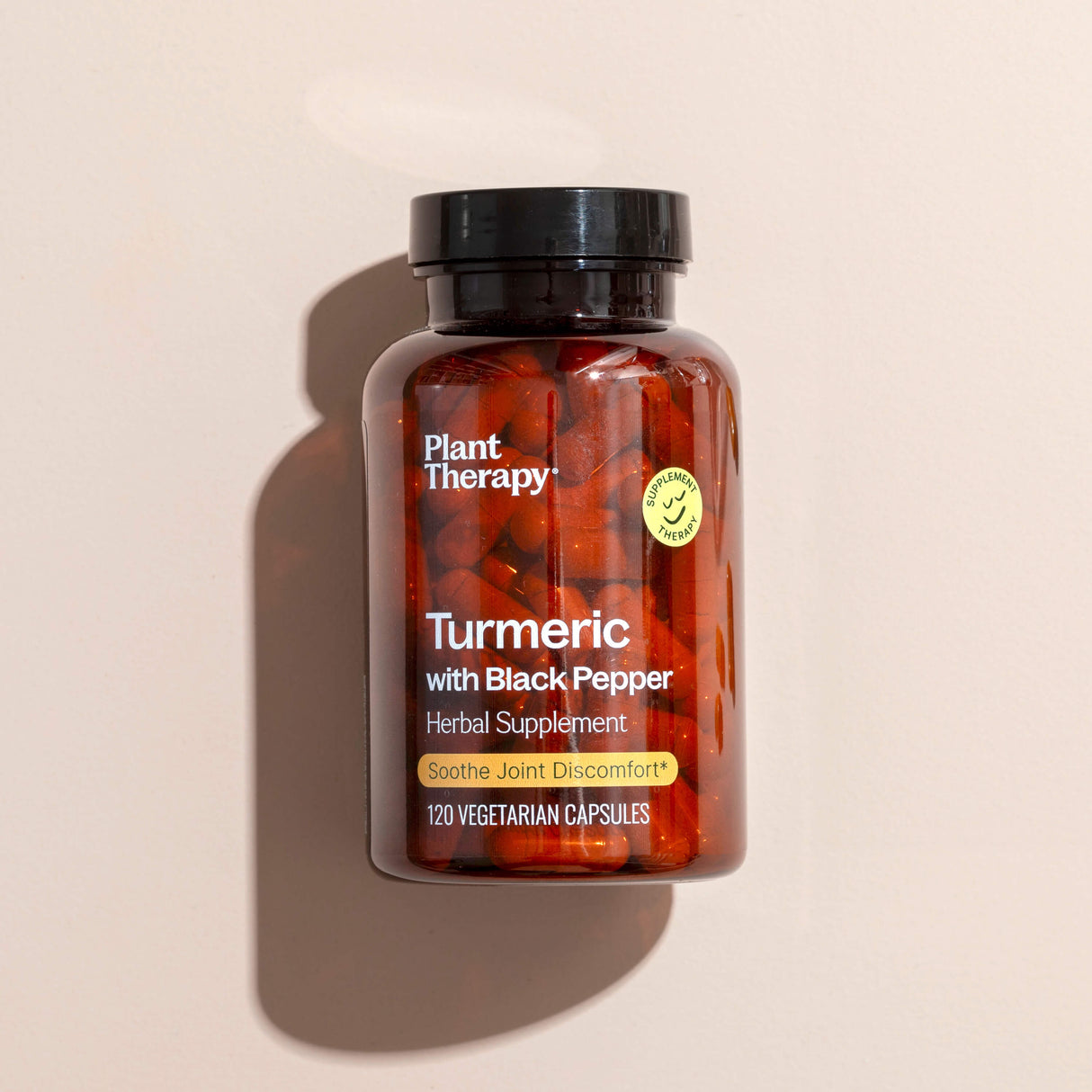 Turmeric with Black Pepper Herbal Supplement - 120 Capsules from Plant Therapy