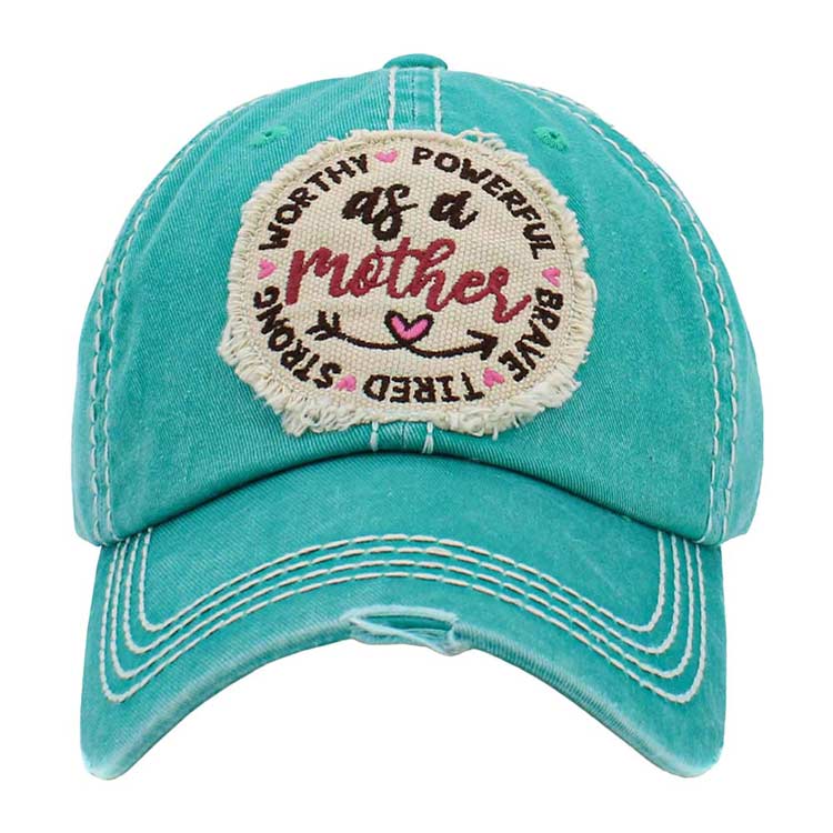 As A Mother Message Vintage Baseball Cap from Madeline Love
