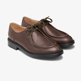 Men's Brown Smooth Calf Leather Tuscan Derby Boot From Del Toro Shoes