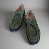 Men's Olive Suede Tuscan Derby Boot From Del Toro Shoes