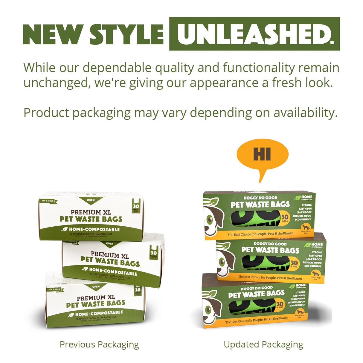 Single Roll - 90 XL Bags w/ Handles from Doggy Do Good®