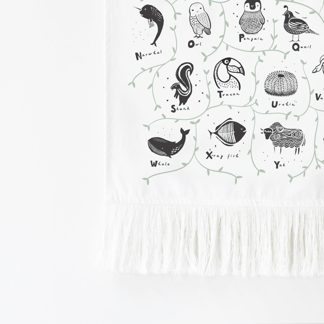 Animal Alphabet Printed Tapestry From Wee Gallery