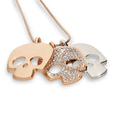 Three Skulls Necklace from Zapps Clothing