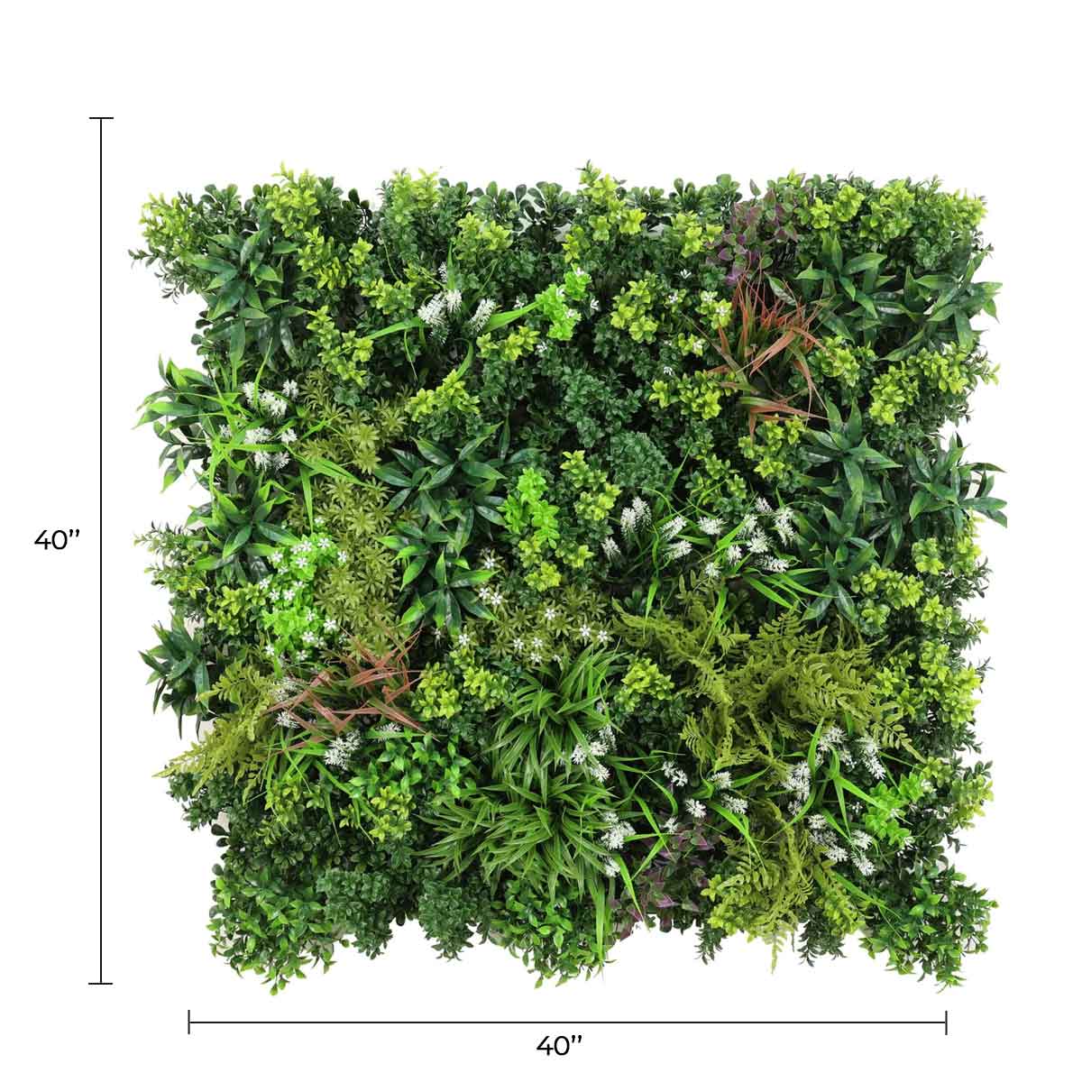 Ultra Luxury Amazon Jungle Vertical Garden 40" x 40" 11SQ FT Commercial Grade UV Resistant from Designer Plants USA