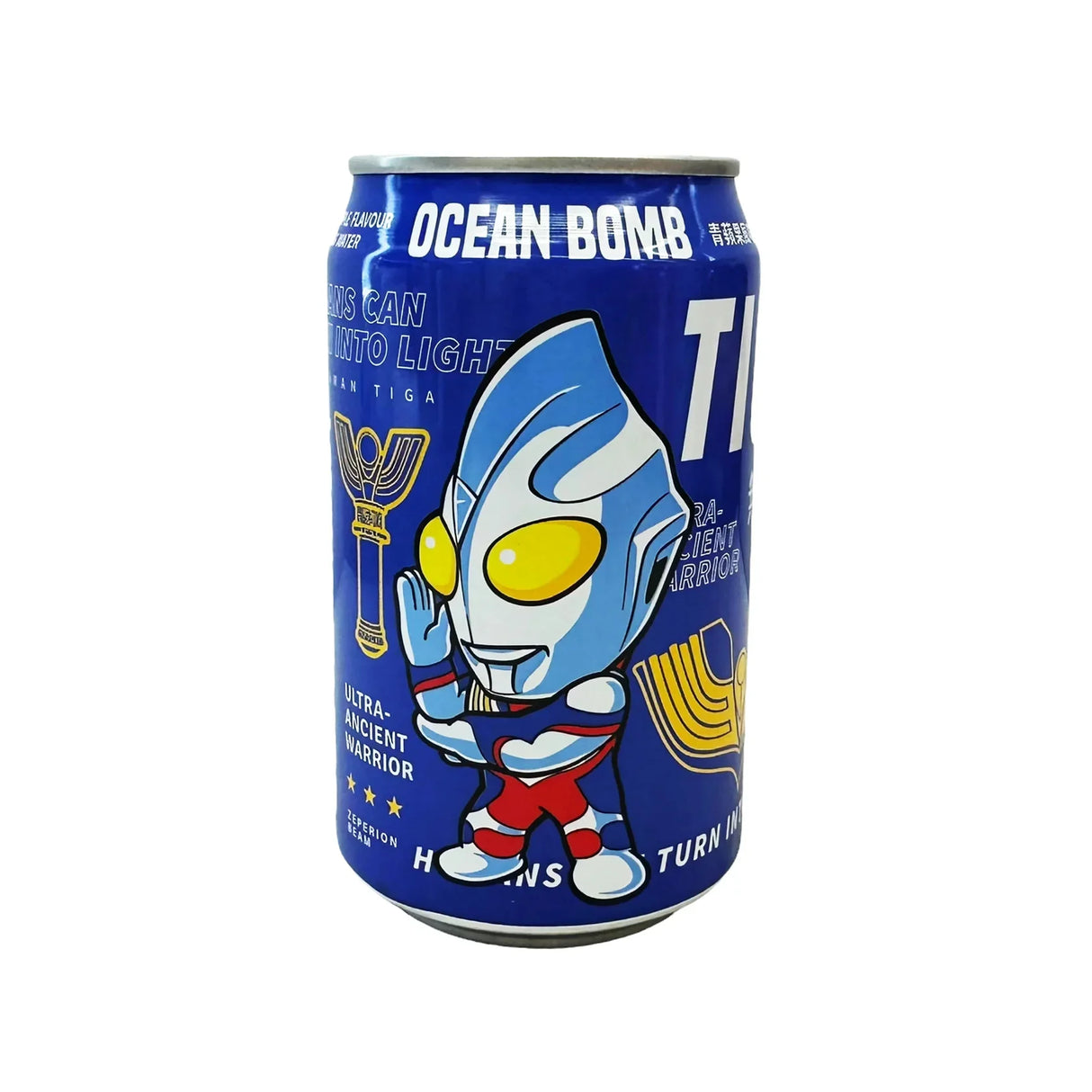 Ocean Bomb Ultraman Tiga Sparkling Water - Green Apple (330ml) (Taiwan) 6-Pack from PETEZ POP WHOLESALE