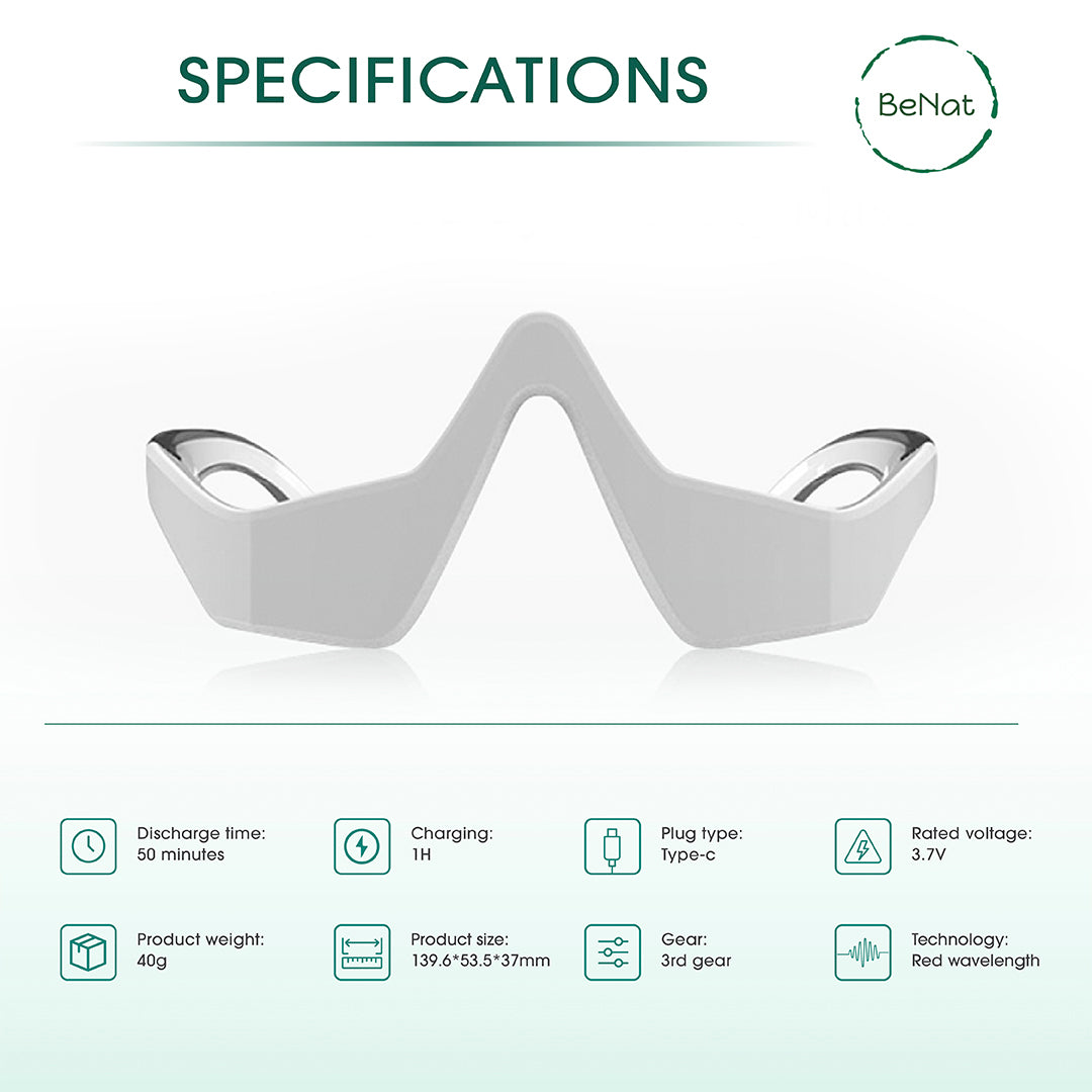 Under-Eye Red Light Therapy Skin Rejuvenation and Relaxation Massager from BeNat