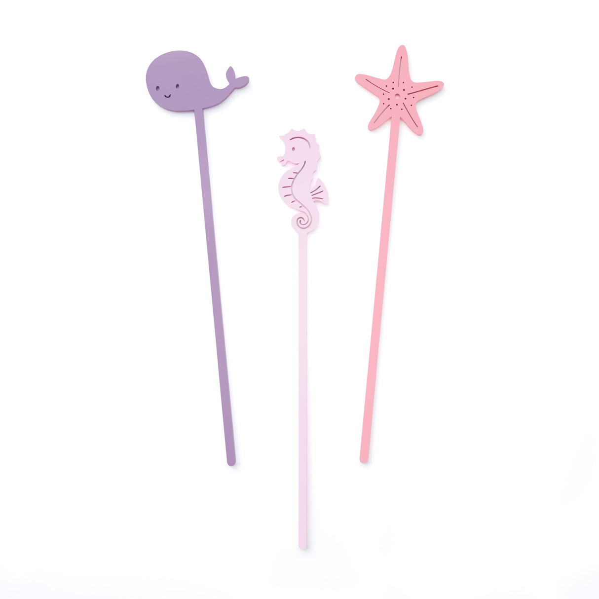 Under the Sea Baby Girl Acrylic Drink Stirrers, Set of 12 from The Cotton & Canvas Co.