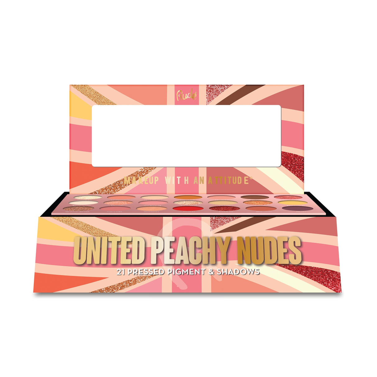 United Peachy Nudes Palette Display Set, 12 pcs from Rude Cosmetics