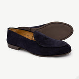 Men's Navy Suede Milano Loafer From Del Toro Shoes
