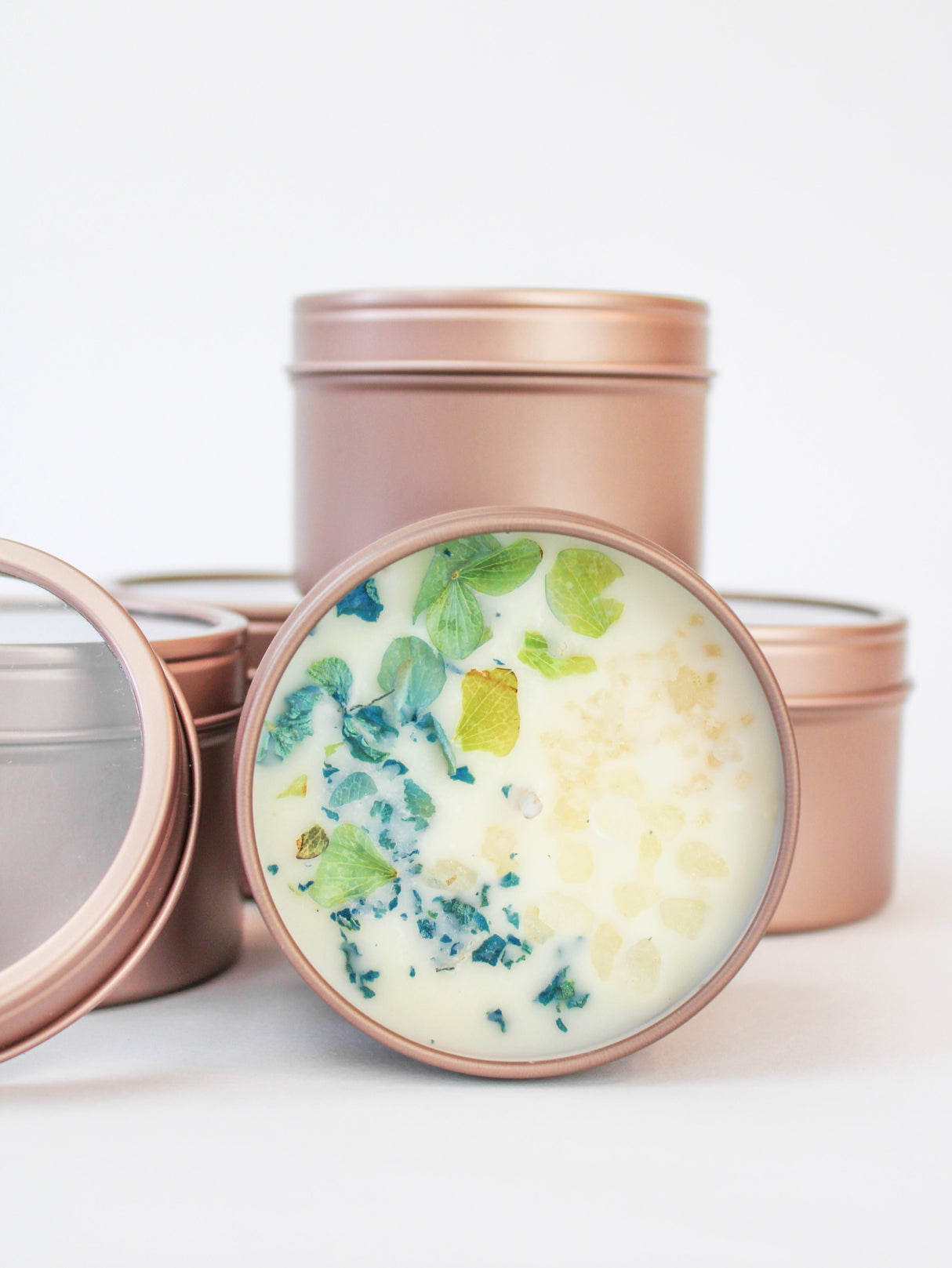 Unlabeled 4 oz Botanical Soy Wax Candles - Party Favors from Ash & Rose