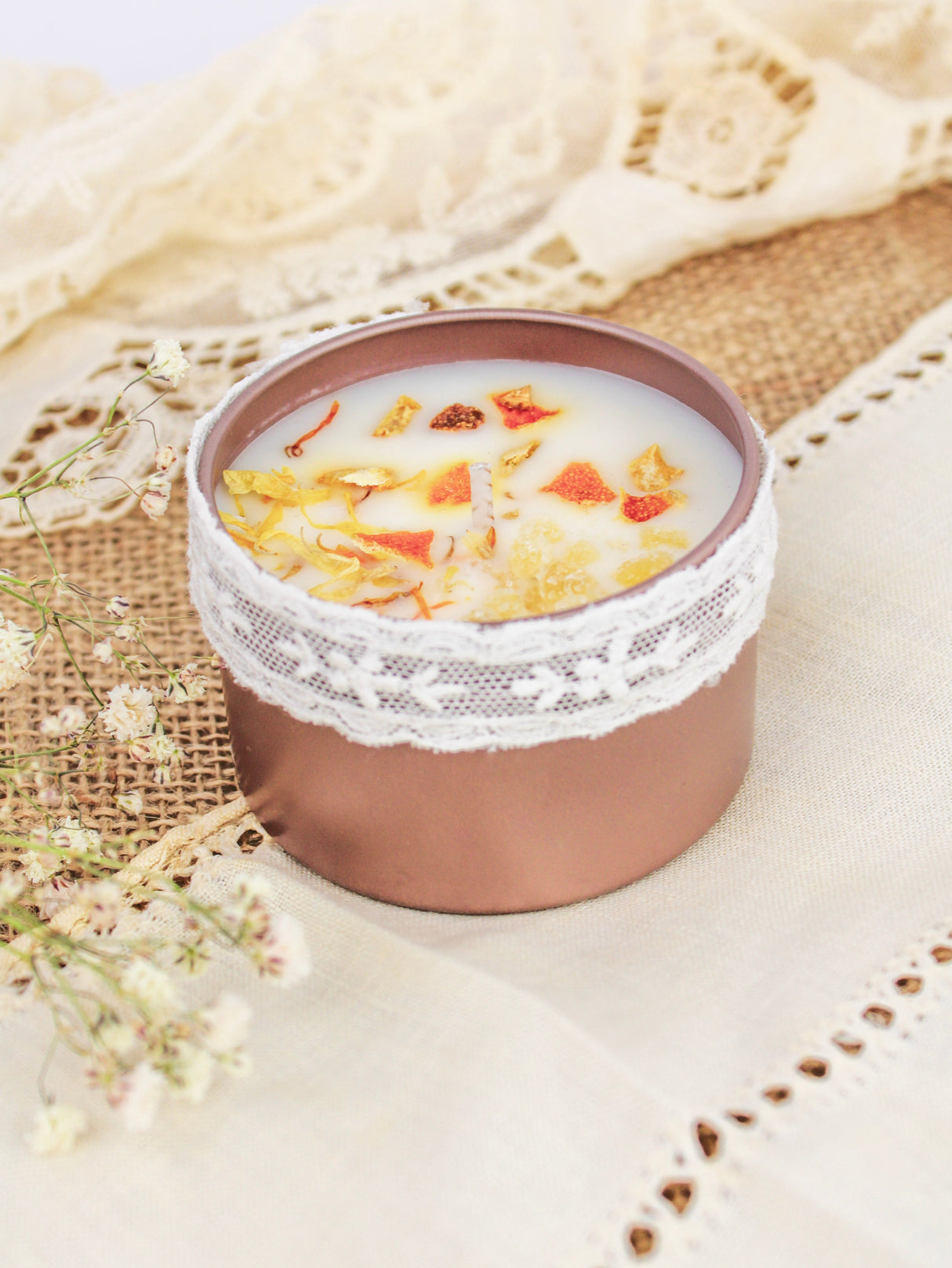 Unlabeled 4 oz Botanical Soy Wax Candles - Party Favors from Ash & Rose