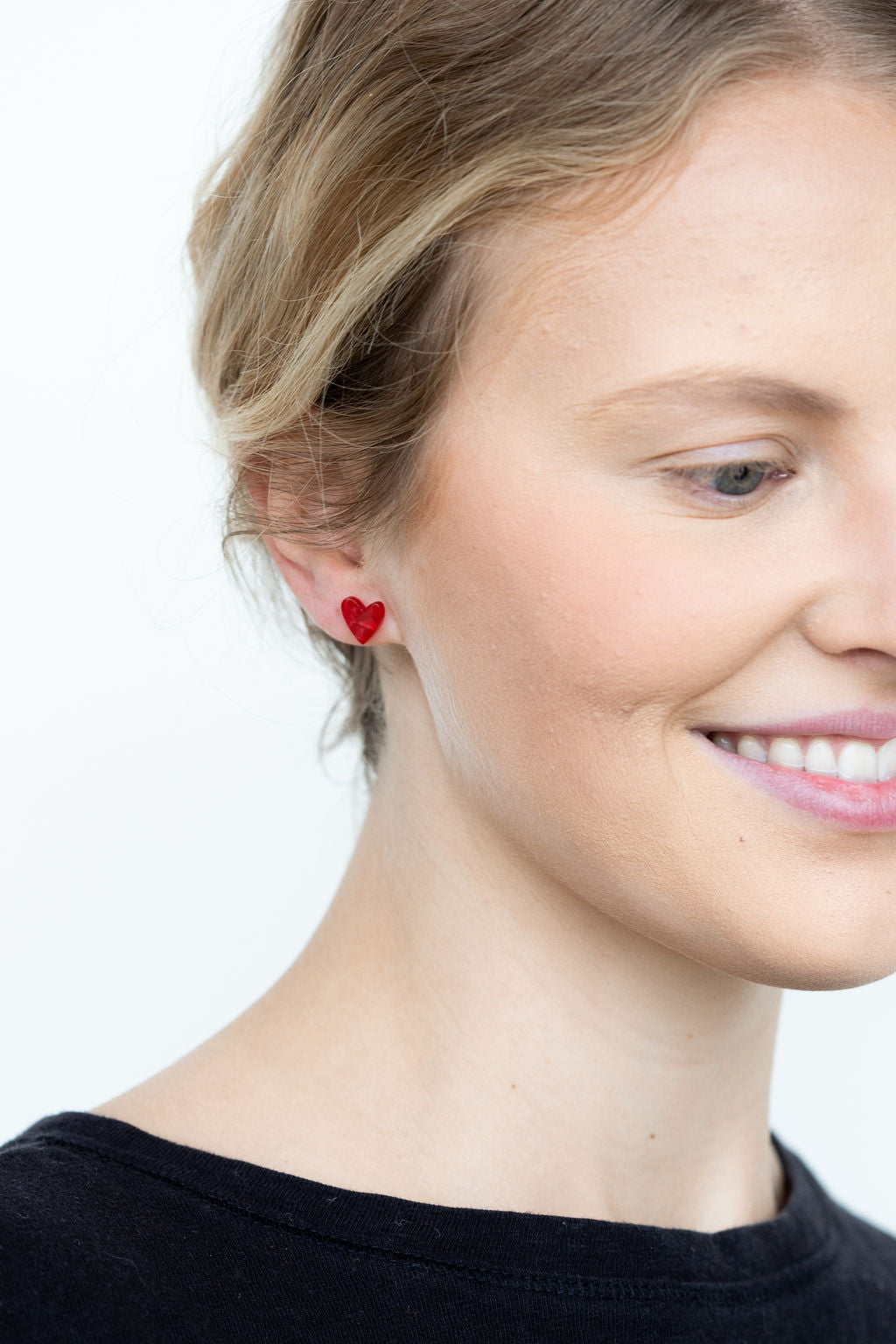 Hand Drawn Heart Studs- Red from Spiffy & Splendid