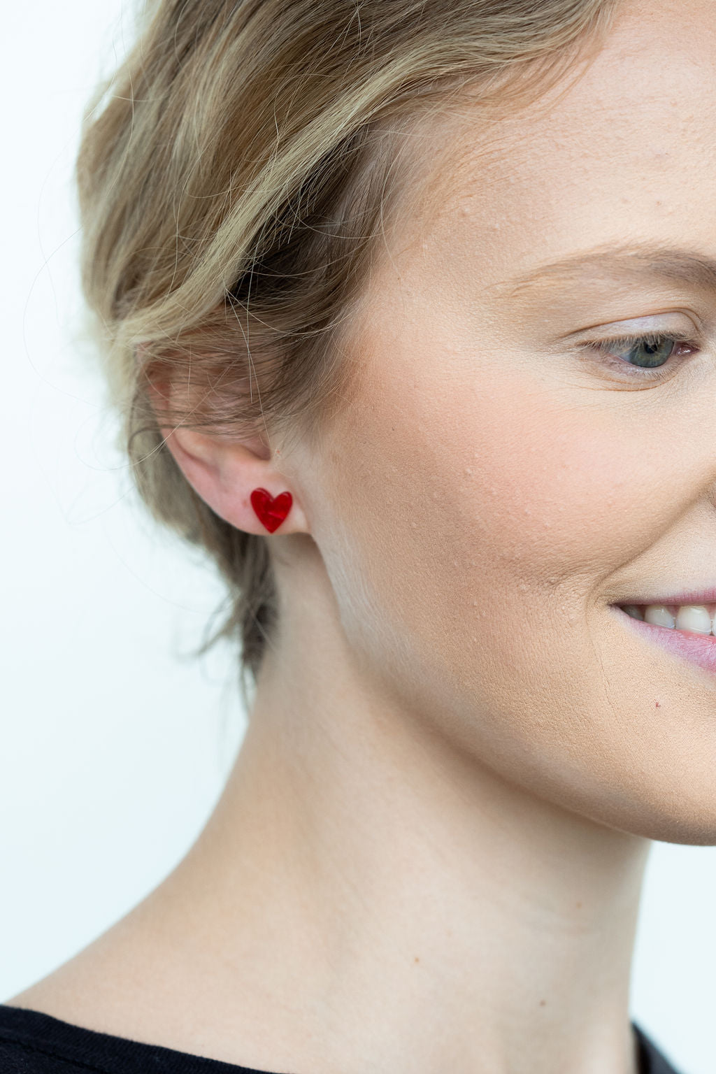 Hand Drawn Heart Studs- Red from Spiffy & Splendid